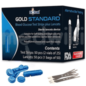 Dr Trust USA Gold Standard Blood Glucose 50 Test Strips Plus 50 Lancets