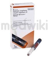 मिक्सटार्ड 30 फ्लेक्सपेन 100IU/एमएल सस्पेंशन फॉर इंजेक्शन 3ml