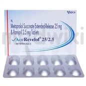 ऐस रेवेलोल 25mg/2.5mg टैबलेट ईआर 10s