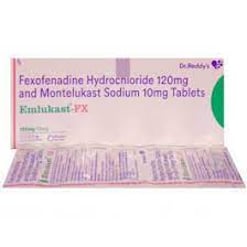 एम्लुकास्ट एफएक्स 10mg/120mg गोली 10s के बा