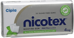 Nicotex 4mg Plus Chewing Gums شوگر فری منٹ 10s