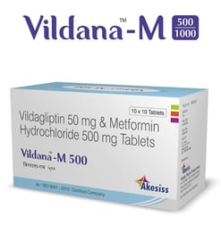 ولڈانا ایم 500 ملی گرام/50 ایم جی ٹیبلٹ 10 ایس