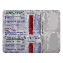 मेफ्टेजसिक 500mg/325mg टैबलेट 10s के बा