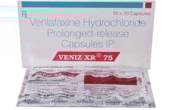 वेनिज एक्सआर 75 मिलीग्राम कैप्सूल 10s के बा