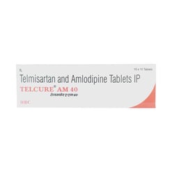 टेलक्यूर एएम 40mg/5mg टैबलेट 10s के बा