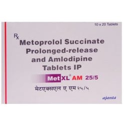 एक्सएल एएम 25mg/5mg टैबलेट पीआर 20s से मिलल