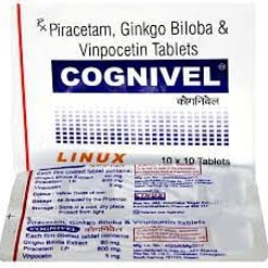 कोग्निवेल 60mg/800mg/5mg टैबलेट 10s के बा