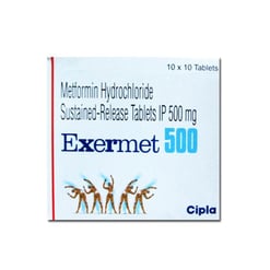 एक्सरमेट 500 मिलीग्राम टैबलेट एसआर 10s के बा