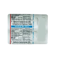 एजुलिक्स एमवी 2 मिलीग्राम/500 मिलीग्राम/0.3 मिलीग्राम टैबलेट एसआर