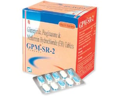 जीपीएम 2mg/500mg/15mg टैबलेट एसआर के बा