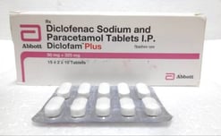 डाइक्लोफैम प्लस 50mg/325mg टैबलेट 10s के बा