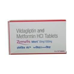 ज़ोमेलिस मेट 50mg/1000mg टैबलेट के बा