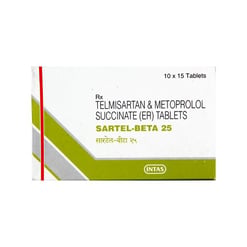 सरटेल बीटा 25mg टैबलेट ईआर 15s के बा