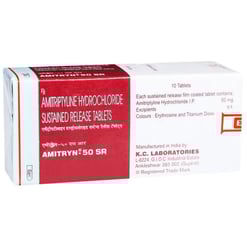 अमित्रीन 50 एसआर टैबलेट के बा