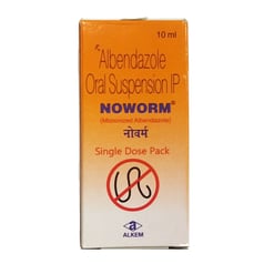 नोवर्म 400 मिलीग्राम मौखिक निलंबन 10 मिलीलीटर के बा