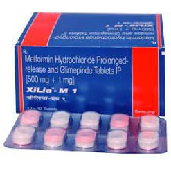 ज़िलिया एम 1mg/500mg टैबलेट पीआर 10s के बा