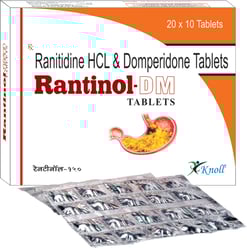 रैंटीनॉल डीएम 10mg/150mg टैबलेट