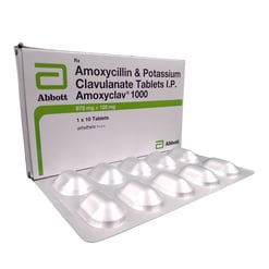 एमोक्सीक्लेव 875mg/125mg गोली 10s के बा