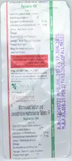 सिज़म एम 5mg/10mg टैबलेट 10s के बा