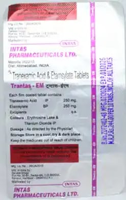 ट्रैनटास ईएम 250mg/250mg टैबलेट