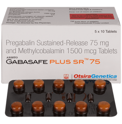 गबासाफे प्लस 75mg/1500mcg टैबलेट एसआर 10s के बा