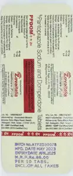 पीपीडॉम 10mg/40mg टैबलेट