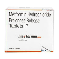 Maxformin 1000mg Tablet PR 15s