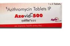 एजोविड 500 मिलीग्राम टैबलेट 3s के बा