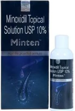 पुदीना बाल फिर से बढ़े के फार्मूला 10% घोल 60ml