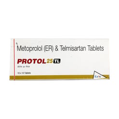 प्रोटोल टीएल 25mg/40mg टैबलेट ईआर 10s के बा