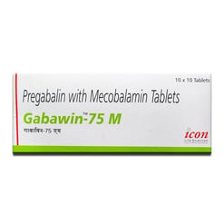 गबाविन एम 500mcg/75mg गोली के बा