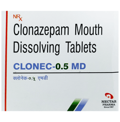 क्लोनेक 0.5 एमडी टैबलेट के बा