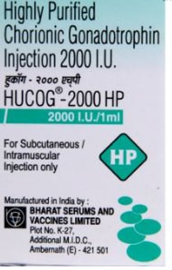 एचयूसीओजी 2000आईयू एचपी इंजेक्शन 1 मिलीलीटर के बा