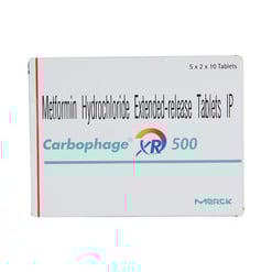 कार्बोफेज 500 मिलीग्राम टैबलेट एक्सआर 10s के बा
