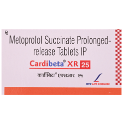 कार्डिबेटा एक्सआर 25mg टैबलेट पीआर 10s के बा