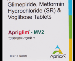 एप्रिग्लिम एमवी 2mg/500mg/0.2mg टैबलेट एसआर 15s के बा