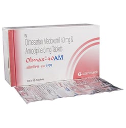 ओलमैक्स एएम 40mg/5mg टैबलेट 15s के बा