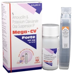 मेगा-सीवी फोर्टे 457mg सूखी सिरप के बा