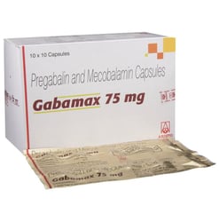 गाबामैक्स 75mg750mcg कैप्सूल 10s के बा