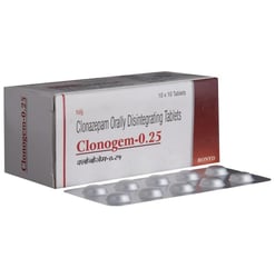 کلونجیم 0.25 ڈسائنٹیگریٹنگ ٹیبلٹ